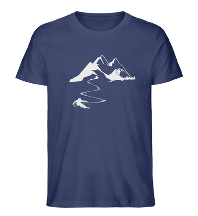 Skisüchtig - Herren Organic T-Shirt ' ski Navyblau