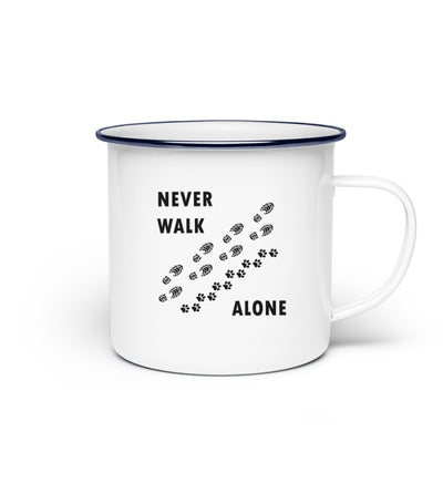 Never walk alone - Emaille Tasse wandern Default Title