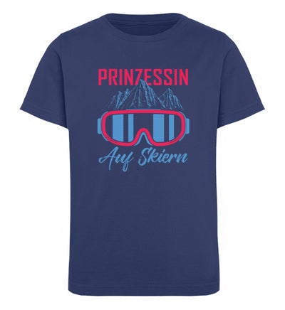 Prinzessin auf Skiern - Kinder Premium Organic T-Shirt Navyblau