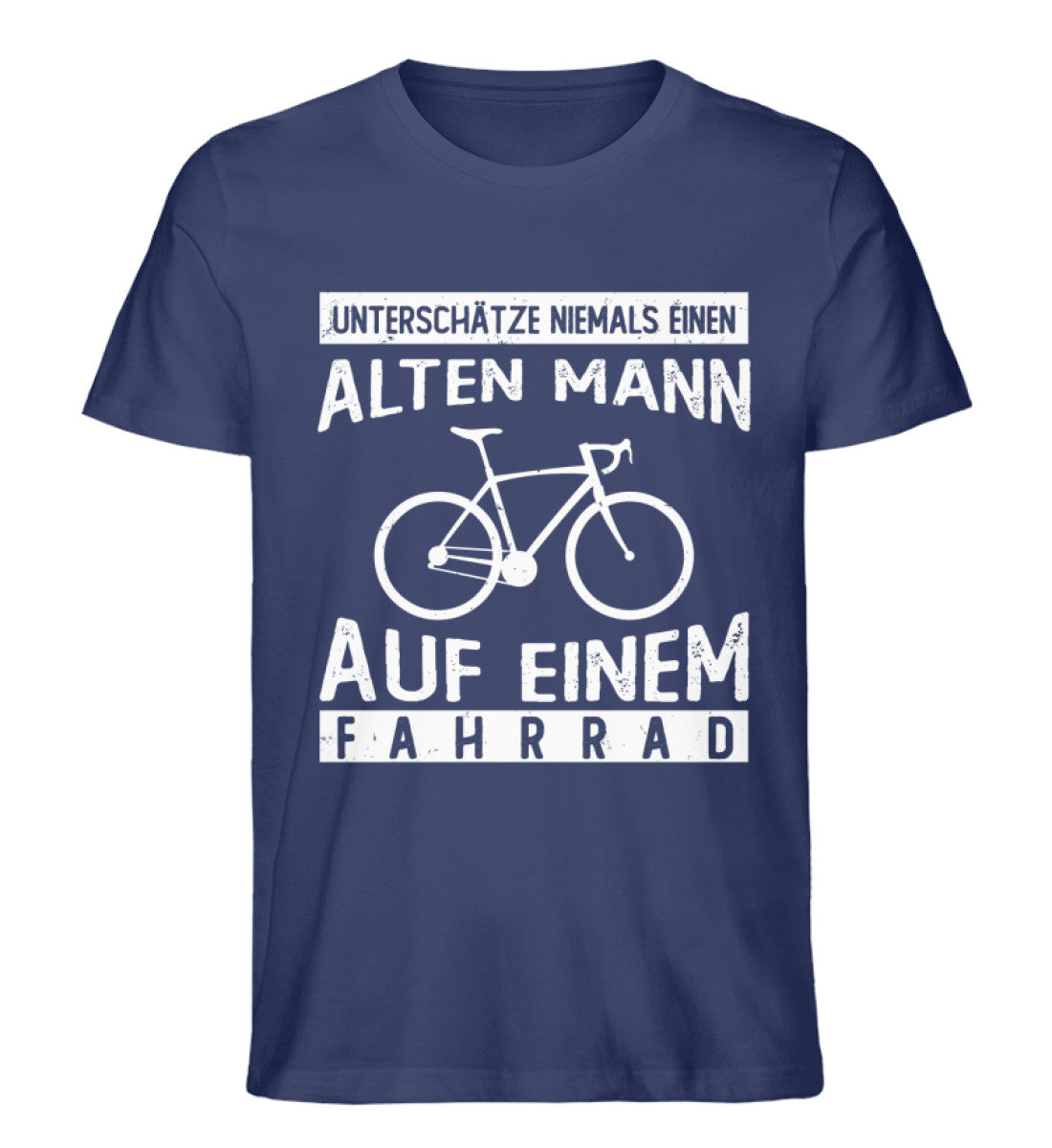 rennrad t shirt herren Alter Mann auf einem Fahrrad - Herren Organic T-Shirt