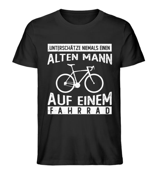 mountainbiken im alter Alter Mann auf einem Fahrrad - Herren Organic T-Shirt