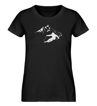 Tiefschnee Skier - Damen Organic T-Shirt ski Schwarz