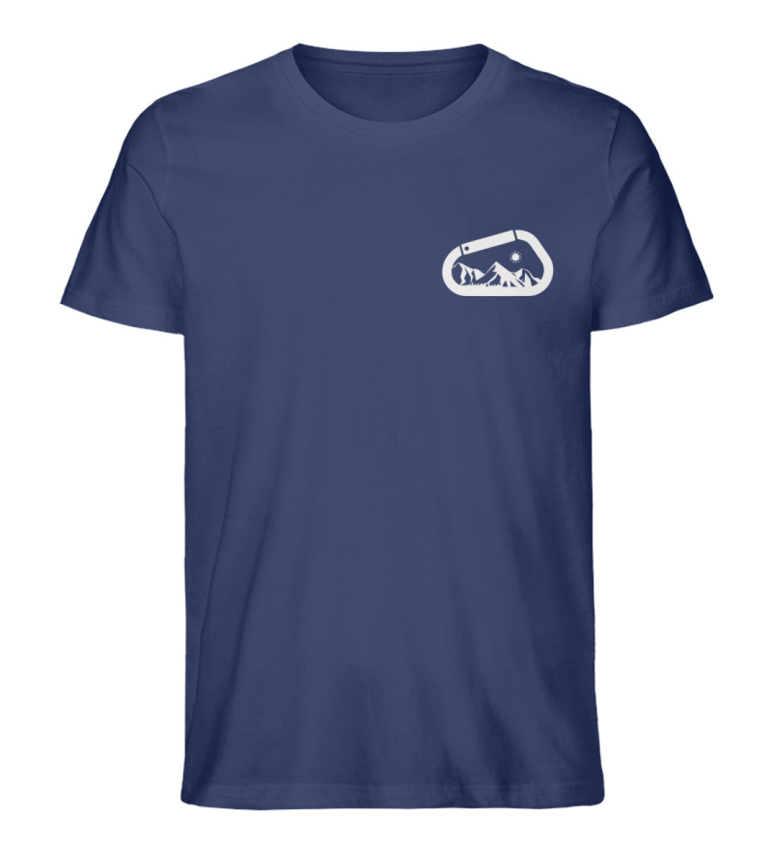 Karabiner - Herren Organic T-Shirt klettern Navyblau