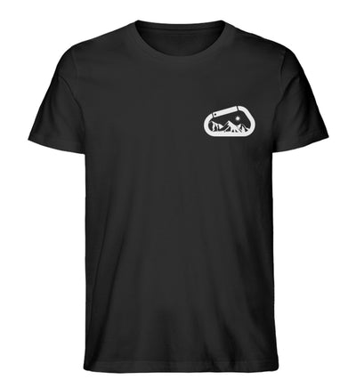 Karabiner - Herren Organic T-Shirt klettern Schwarz