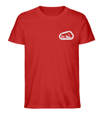 Karabiner - Herren Organic T-Shirt klettern Rot