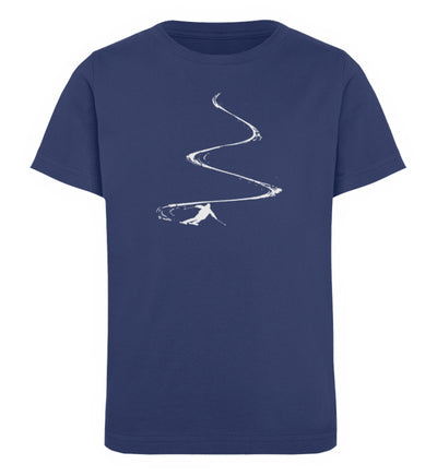 Skibrettln - Kinder Premium Organic T-Shirt Navyblau