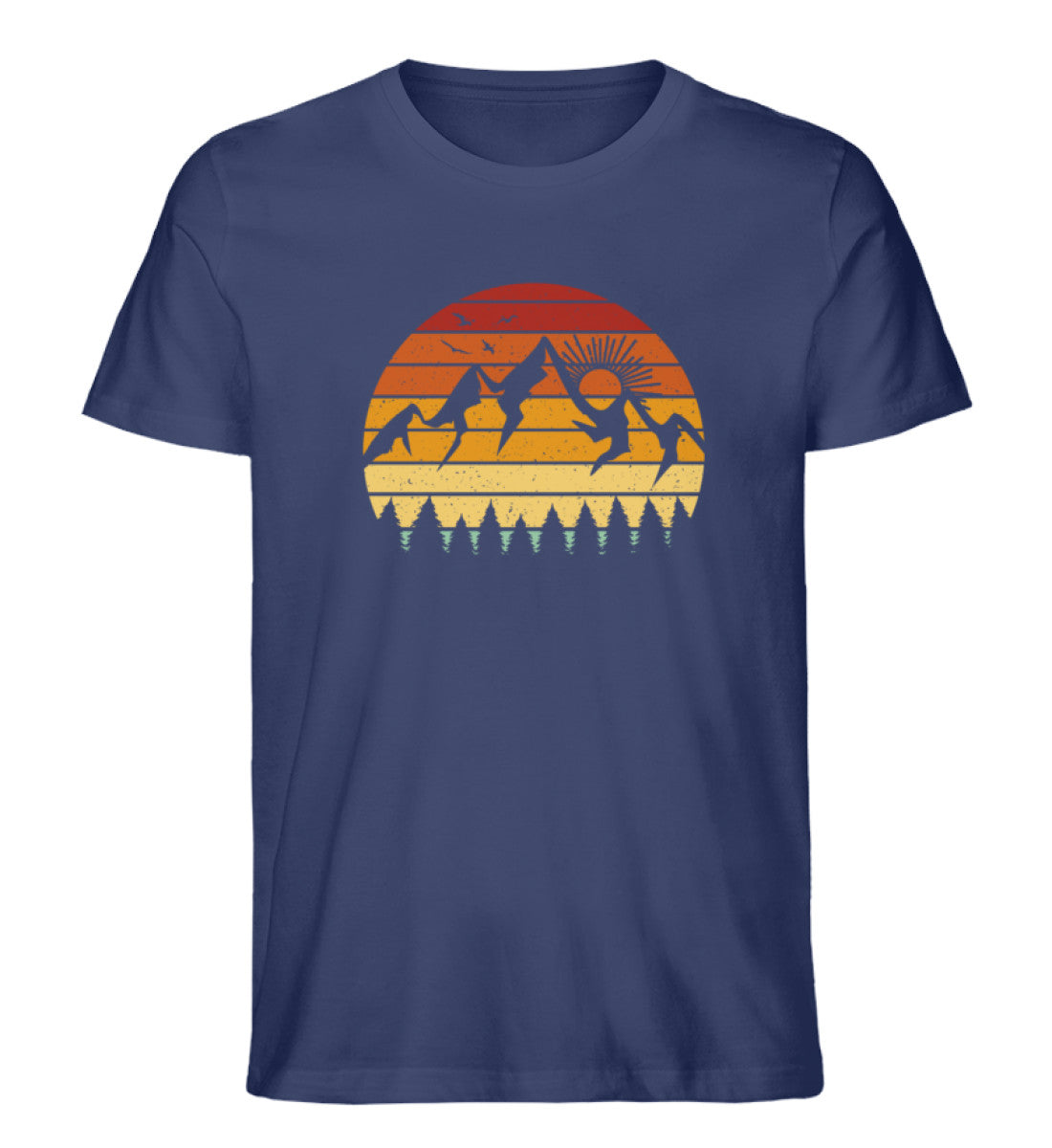 Berge Vintage - Herren Organic T-Shirt' berge Navyblau