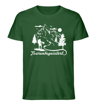 Tourenbegeistert - Herren Organic T-Shirt wandern Dunkelgrün
