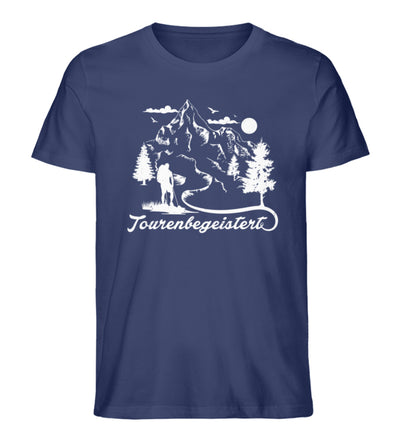 Tourenbegeistert - Herren Organic T-Shirt wandern Navyblau