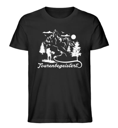 Tourenbegeistert - Herren Organic T-Shirt wandern Schwarz