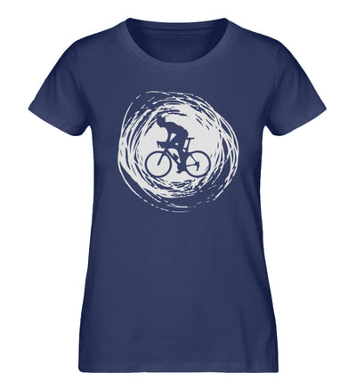 Radfahren Kreativ - Damen Organic T-Shirt fahrrad Navyblau