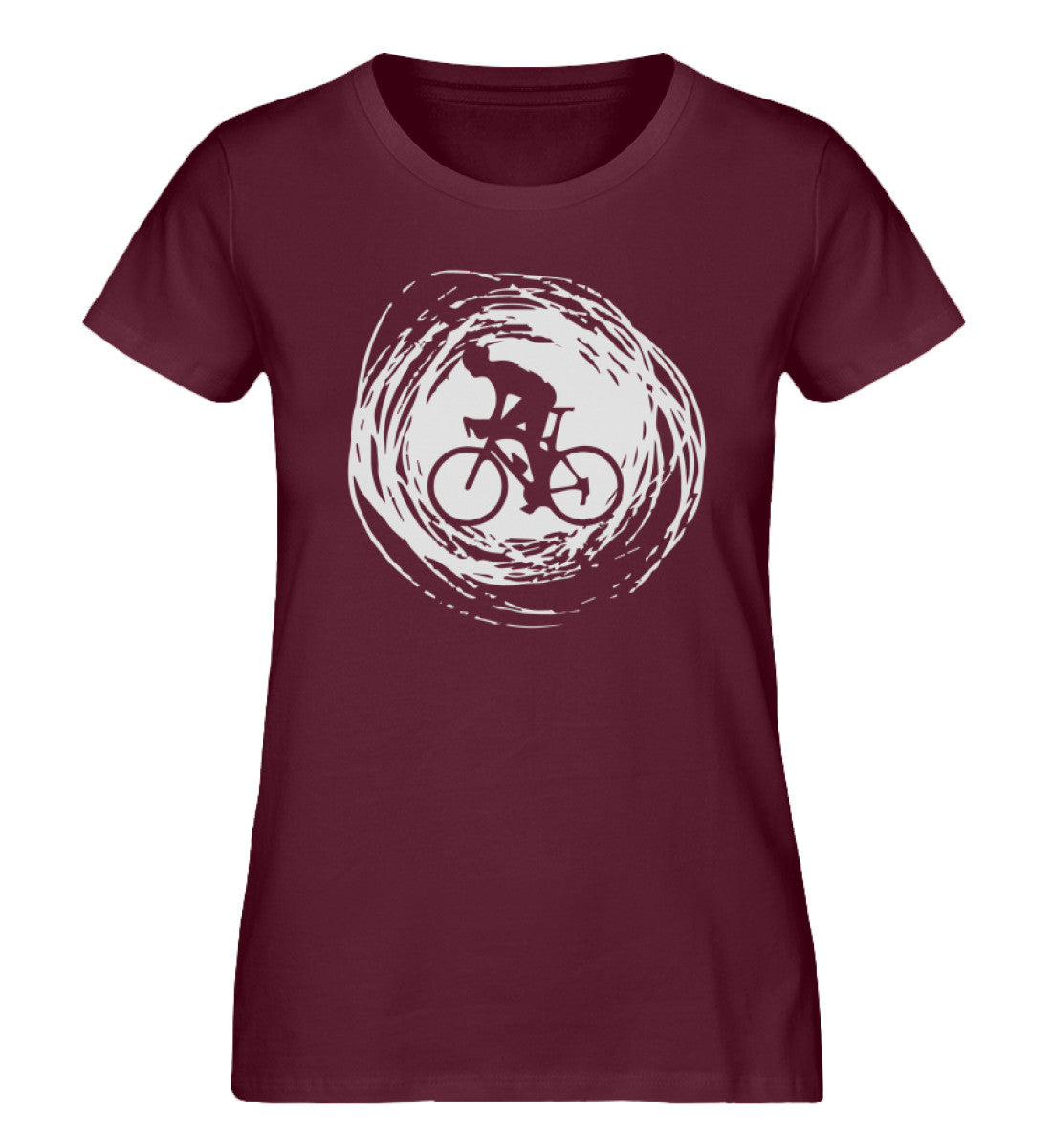 Radfahren Kreativ - Damen Organic T-Shirt fahrrad Weinrot