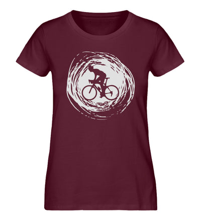 Radfahren Kreativ - Damen Organic T-Shirt fahrrad Weinrot