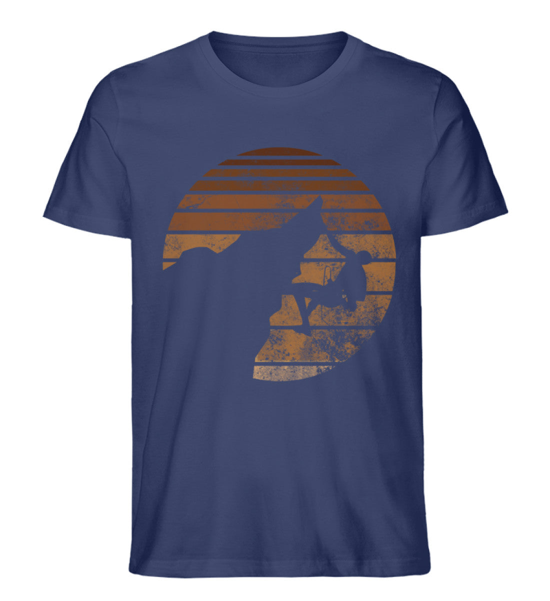 Bergsteigen Vintage - Herren Organic T-Shirt' klettern Navyblau
