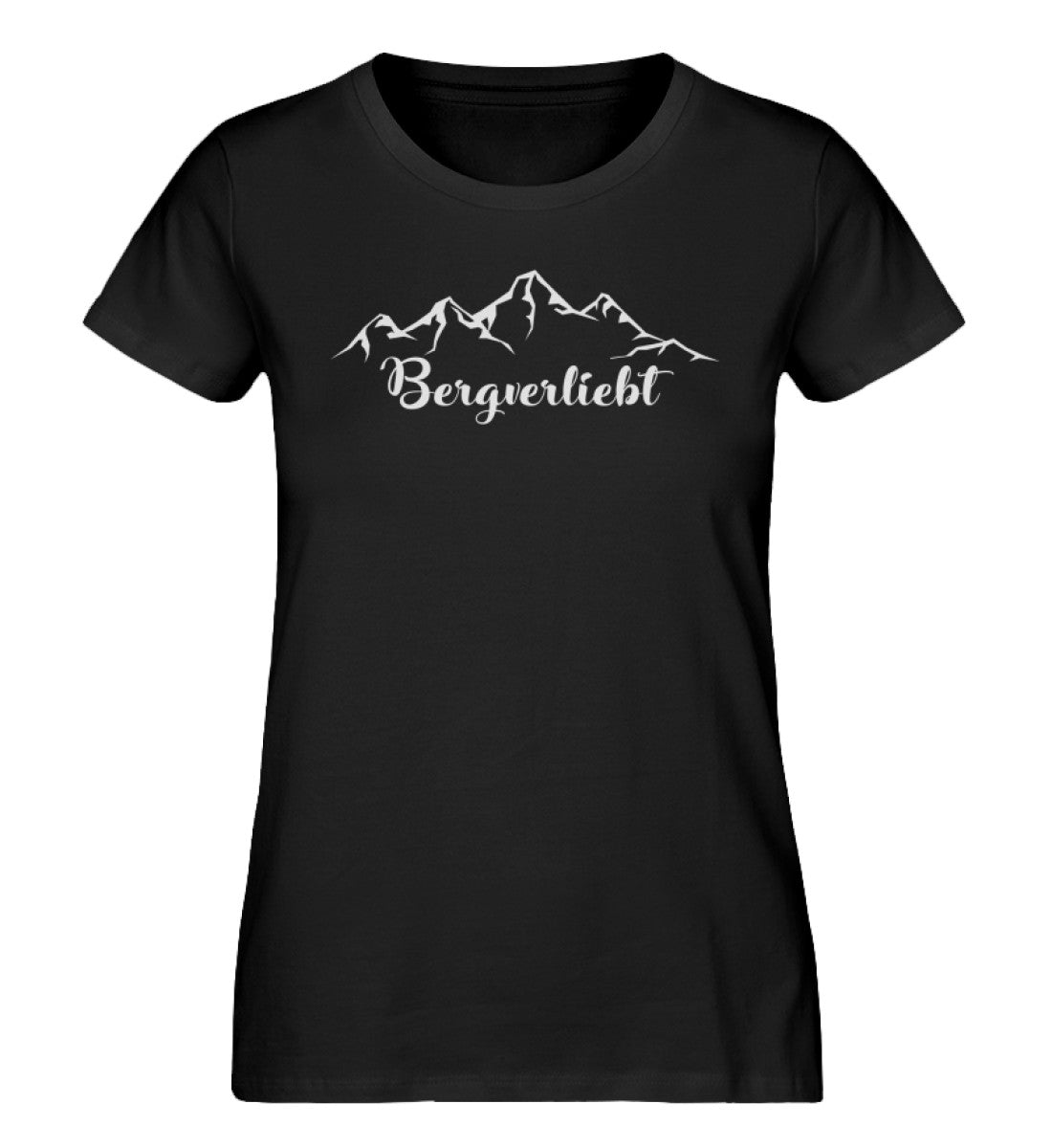Bergverliebt. - Damen Organic T-Shirt berge wandern Schwarz