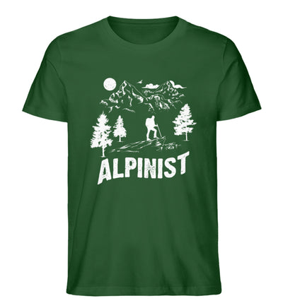 Alpinist. - Herren Organic T-Shirt berge wandern Dunkelgrün