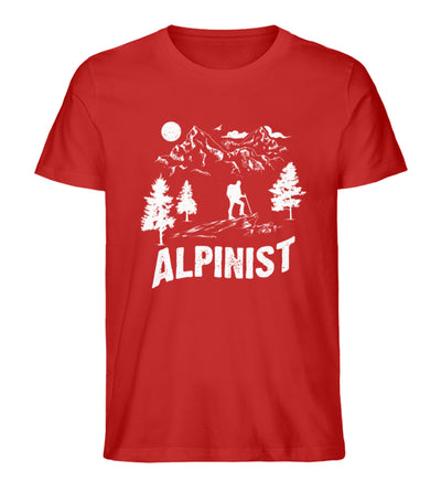 Alpinist. - Herren Organic T-Shirt berge wandern Rot