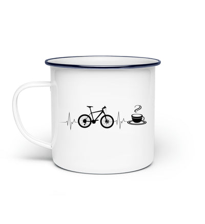 Fahrrad Herzschlag und Kaffee - Emaille Tasse fahrrad Default Title