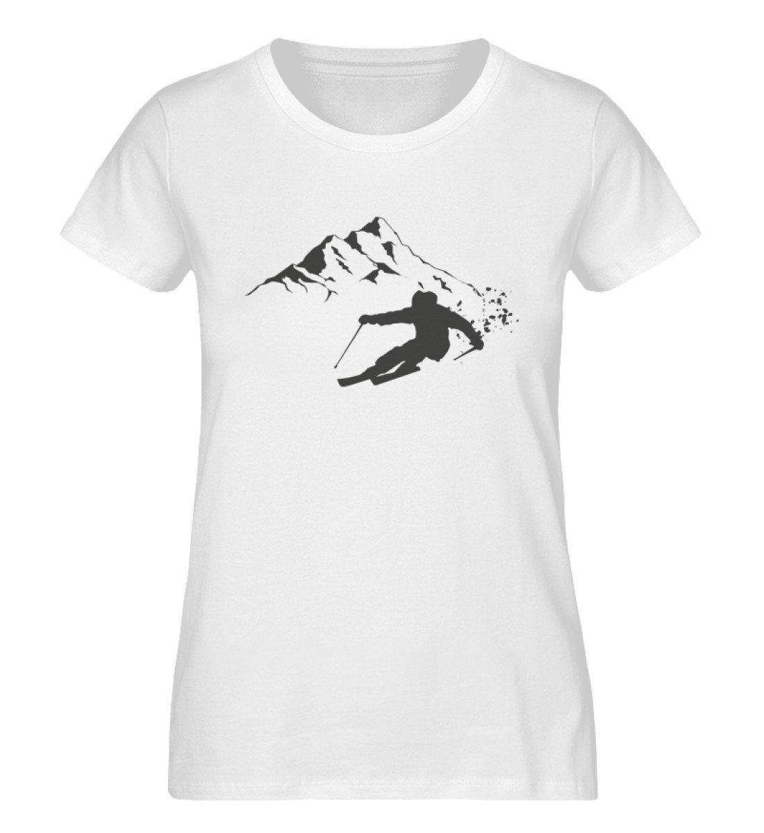 Tiefschnee Skier - Damen Organic T-Shirt ski Weiß