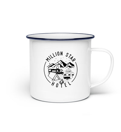 Million Star Hotel - Emaille Tasse camping