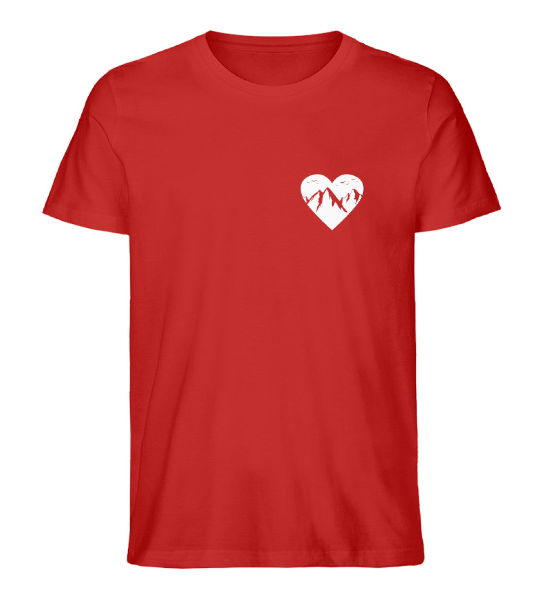 Herz für Berge - Herren Organic T-Shirt berge Rot