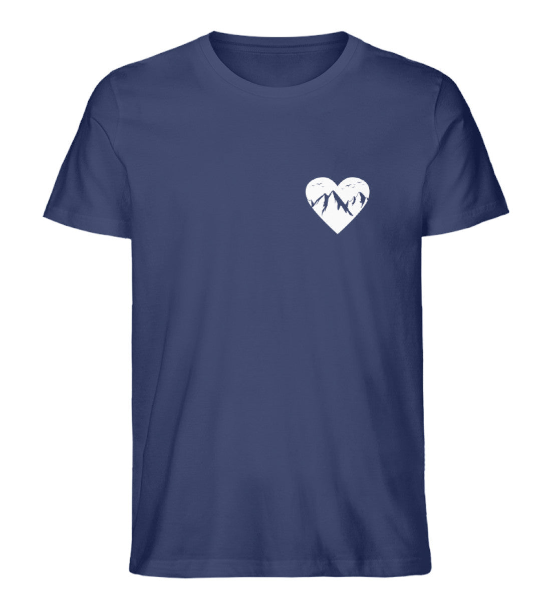 Herz für Berge - Herren Organic T-Shirt berge Navyblau