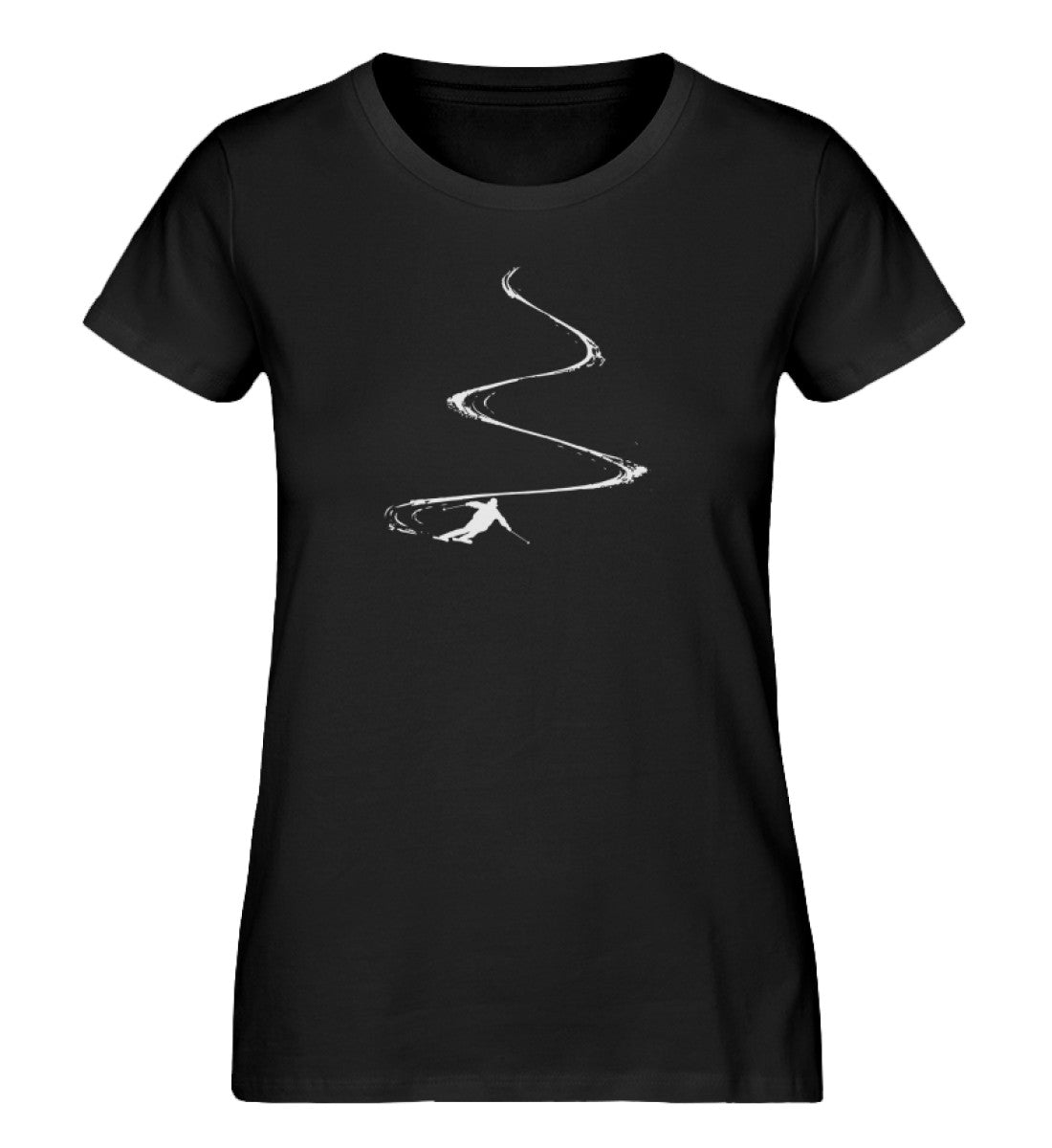 Skibrettln - Damen Organic T-Shirt ' ski Schwarz