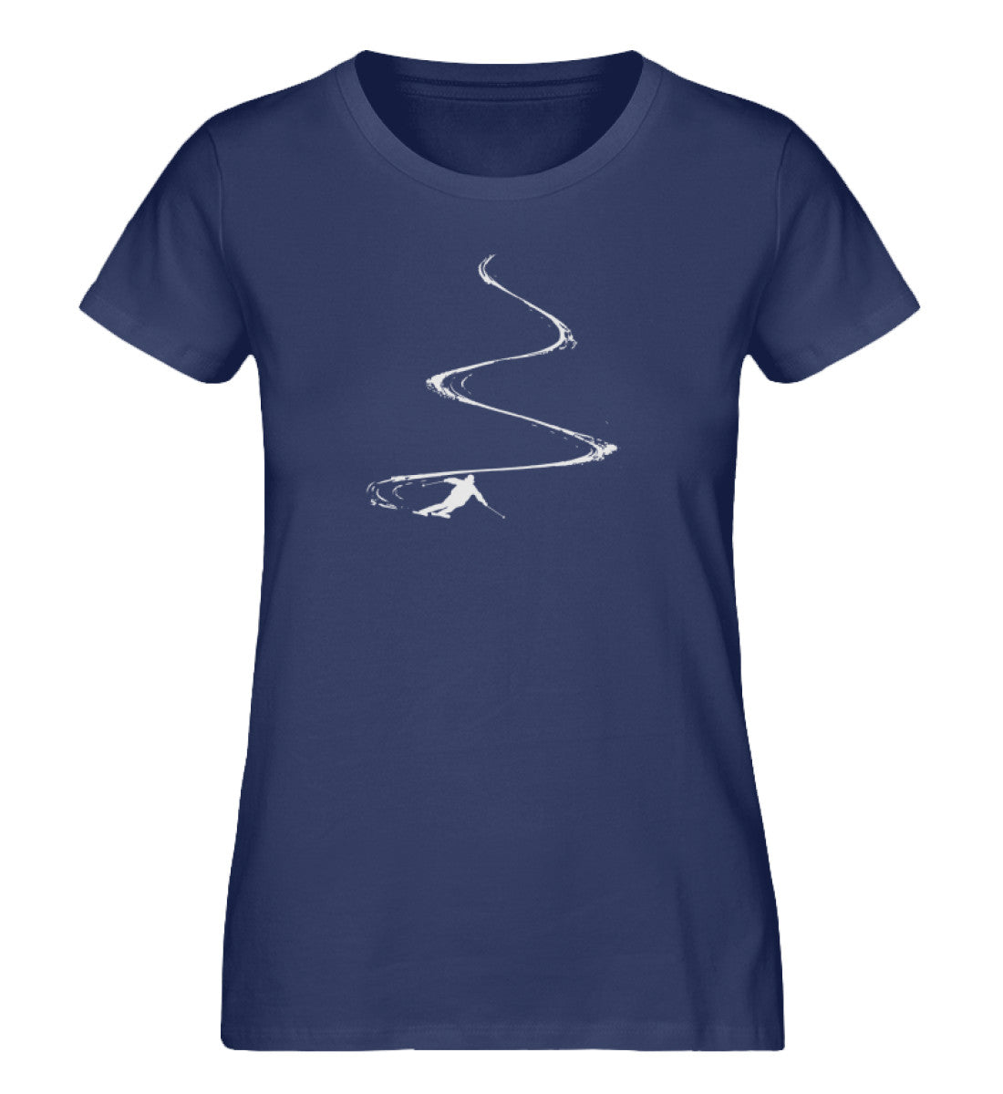 Skibrettln - Damen Organic T-Shirt ' ski Navyblau
