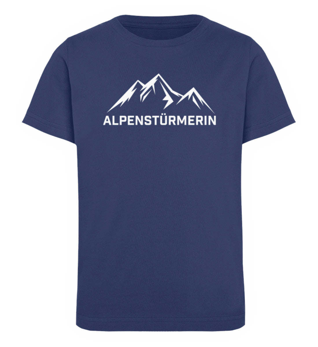 Alpenstürmerin - Kinder Premium Organic T-Shirt berge wandern Navyblau