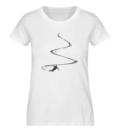 Skibrettln - Damen Organic T-Shirt ' ski Weiß