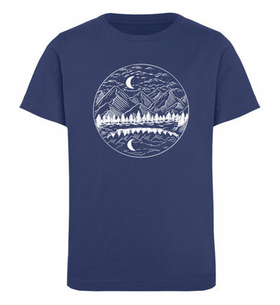 Bergland - Kinder Premium Organic T-Shirt berge Navyblau