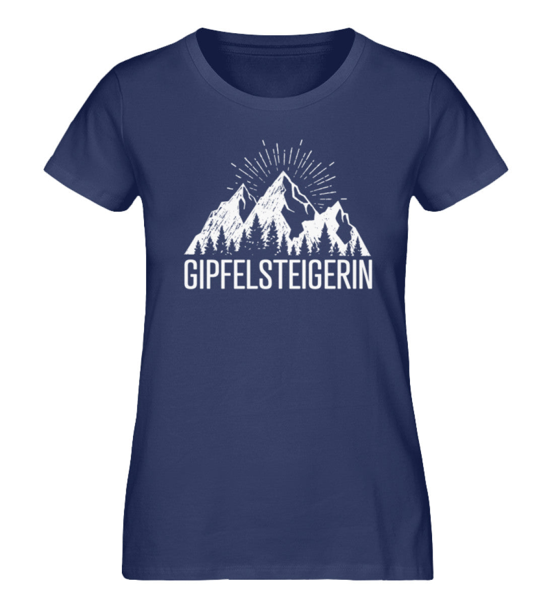 Die Gipfelsteigerin - Damen Premium Organic T-Shirt berge klettern wandern Navyblau