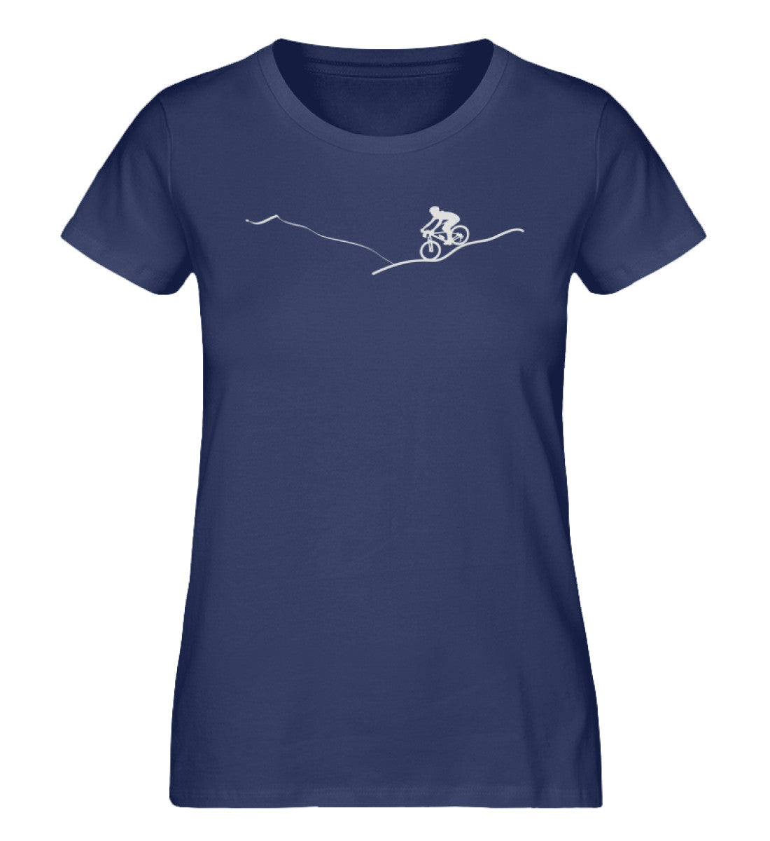 Mountainbiken am Hügel - Damen Organic T-Shirt-BERGLUST