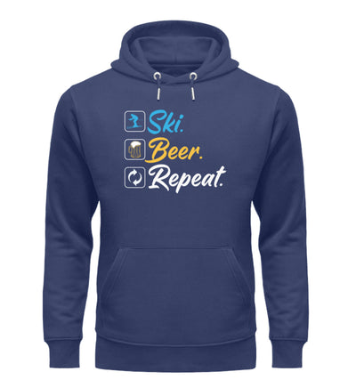 Ski. Beer. Repeat. - Unisex Premium Organic Hoodie Navyblau