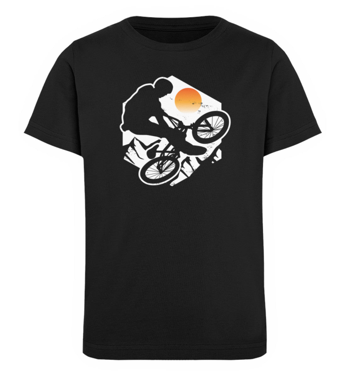 Mountainbike Jump - Kinder Premium Organic T-Shirt mountainbike Schwarz