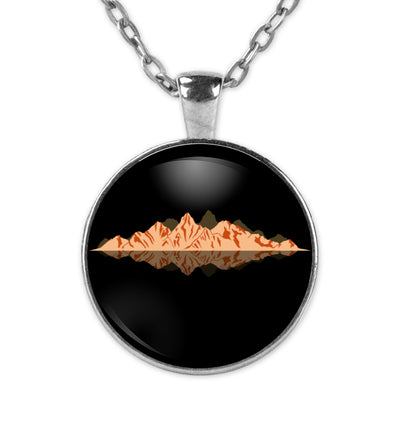 Berge Reflektion - Halskette mit Anhänger berge Silber
