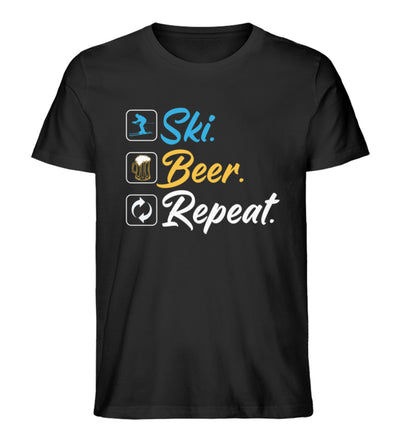 Ski. Beer. Repeat. - Herren Premium Organic T-Shirt Schwarz
