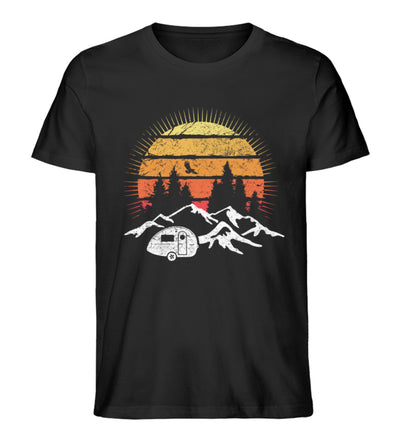 Camping Sonne Vintage - Herren Premium Organic T-Shirt camping Schwarz