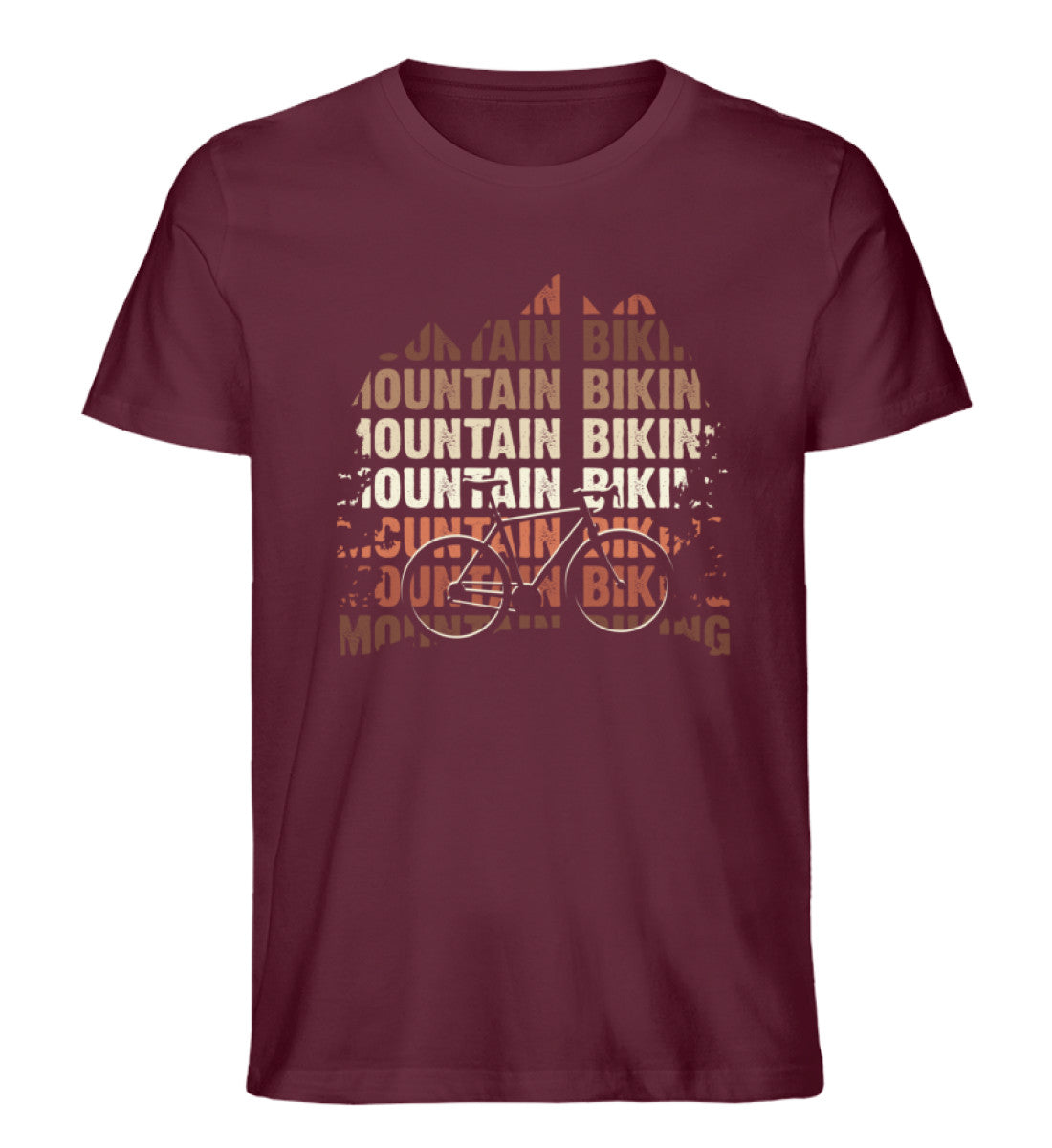 Mountainbiking - Herren Premium Organic T-Shirt mountainbike Weinrot