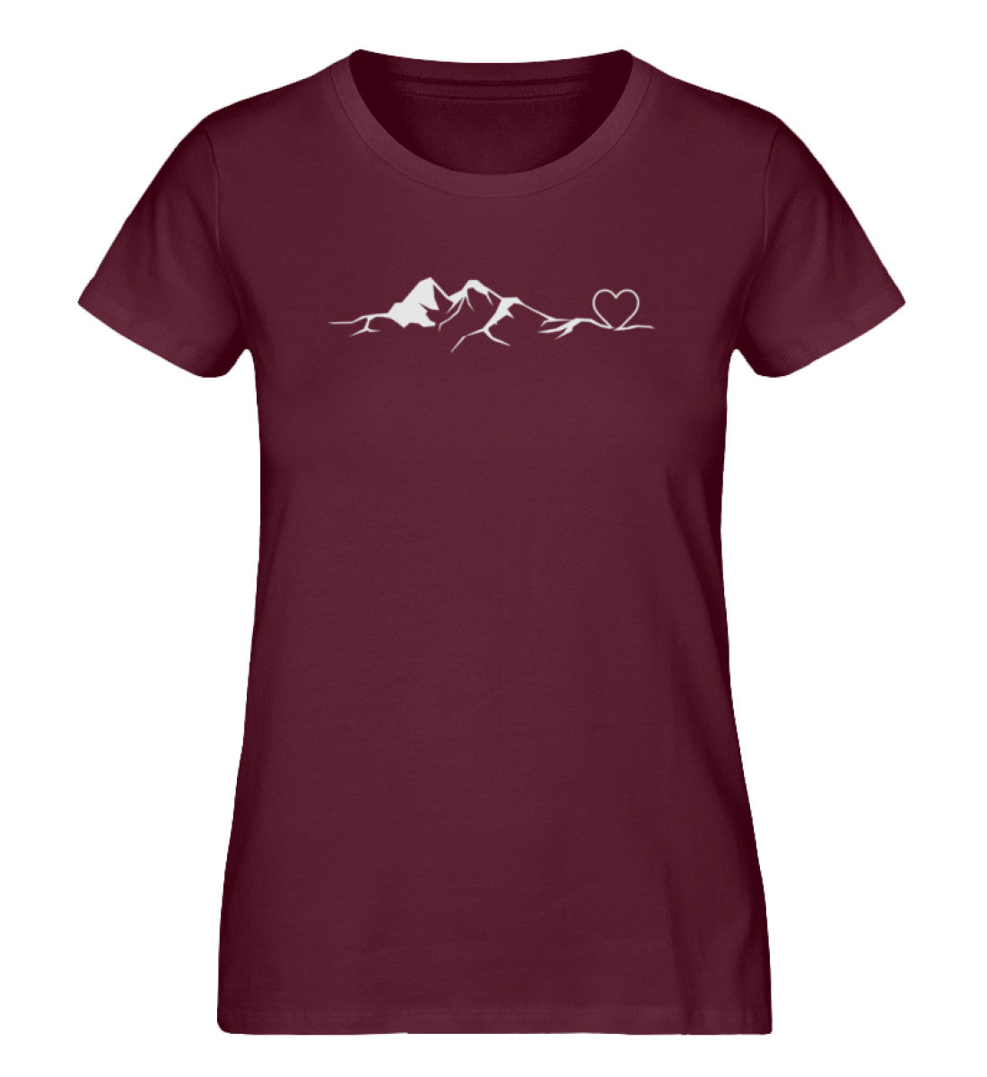 Bergverliebt - Damen Organic T-Shirt' berge klettern wandern Weinrot