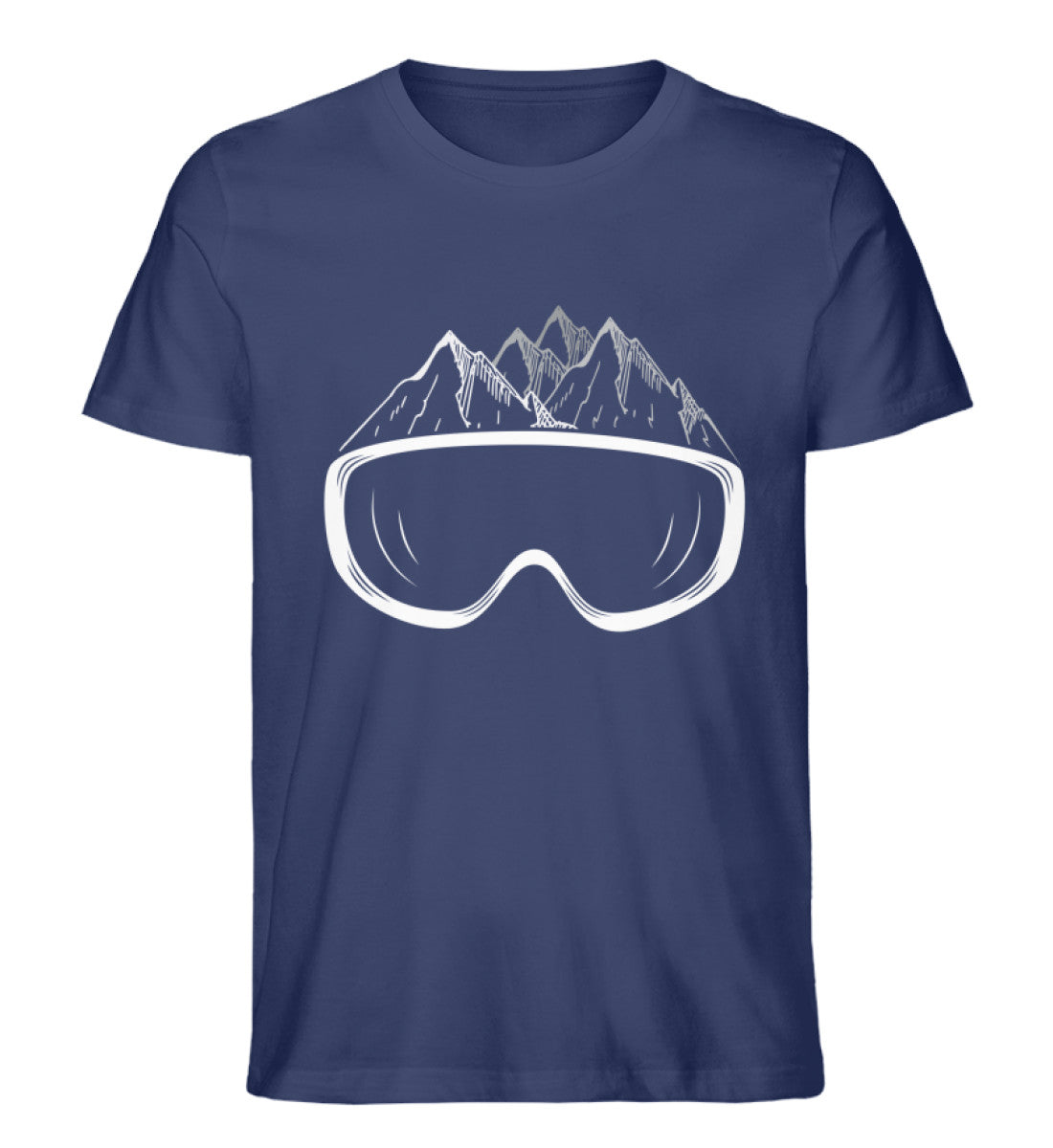 Wintersporteln - Herren Organic T-Shirt ski Navyblau