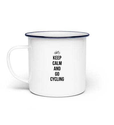Keep calm and go cycling - Emaille Tasse fahrrad Default Title