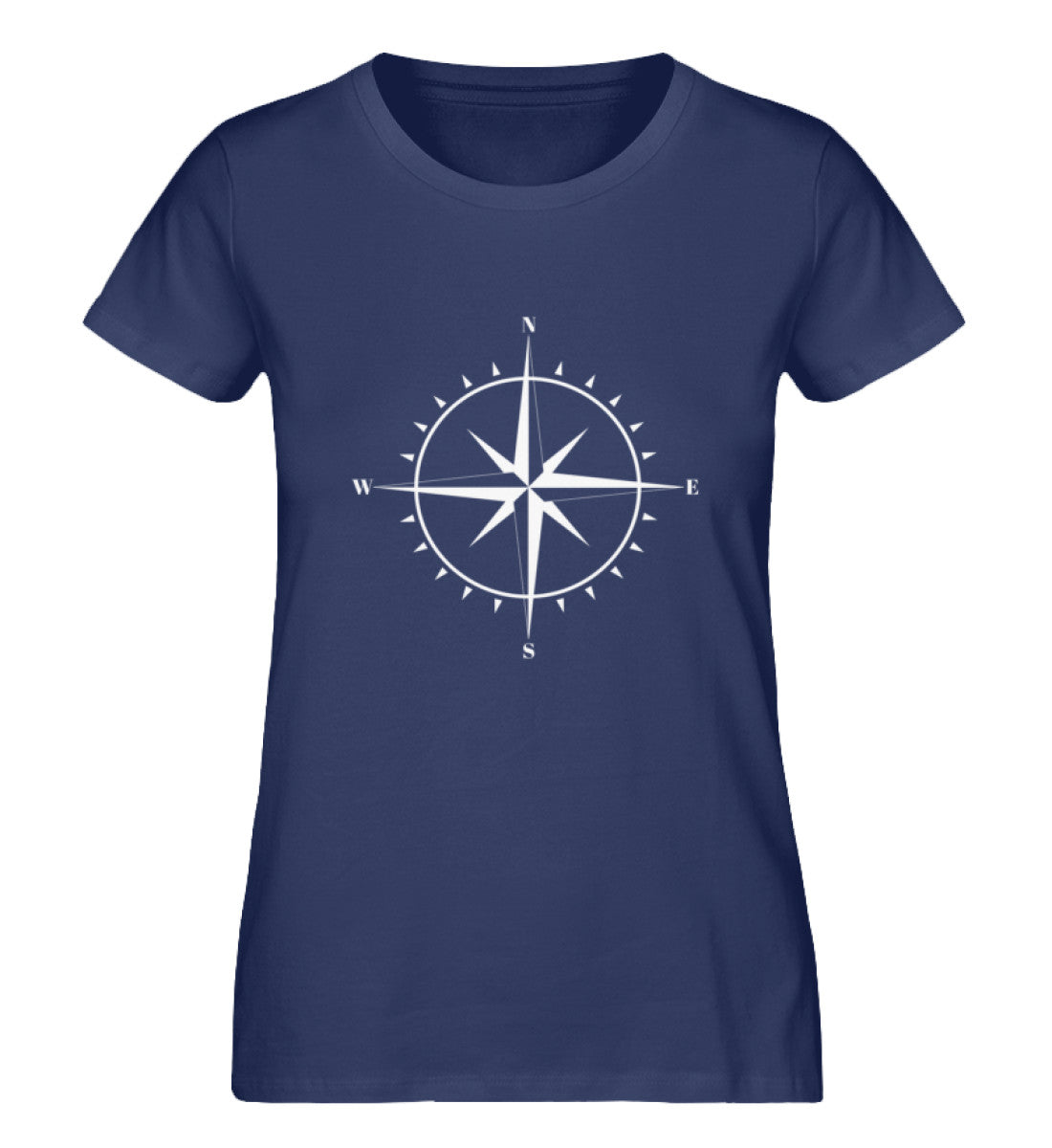 Worldtraveler - Damen Organic T-Shirt camping wandern Navyblau