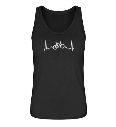 Herzschlag Fahrrad - Damen Organic Tanktop fahrrad Schwarz