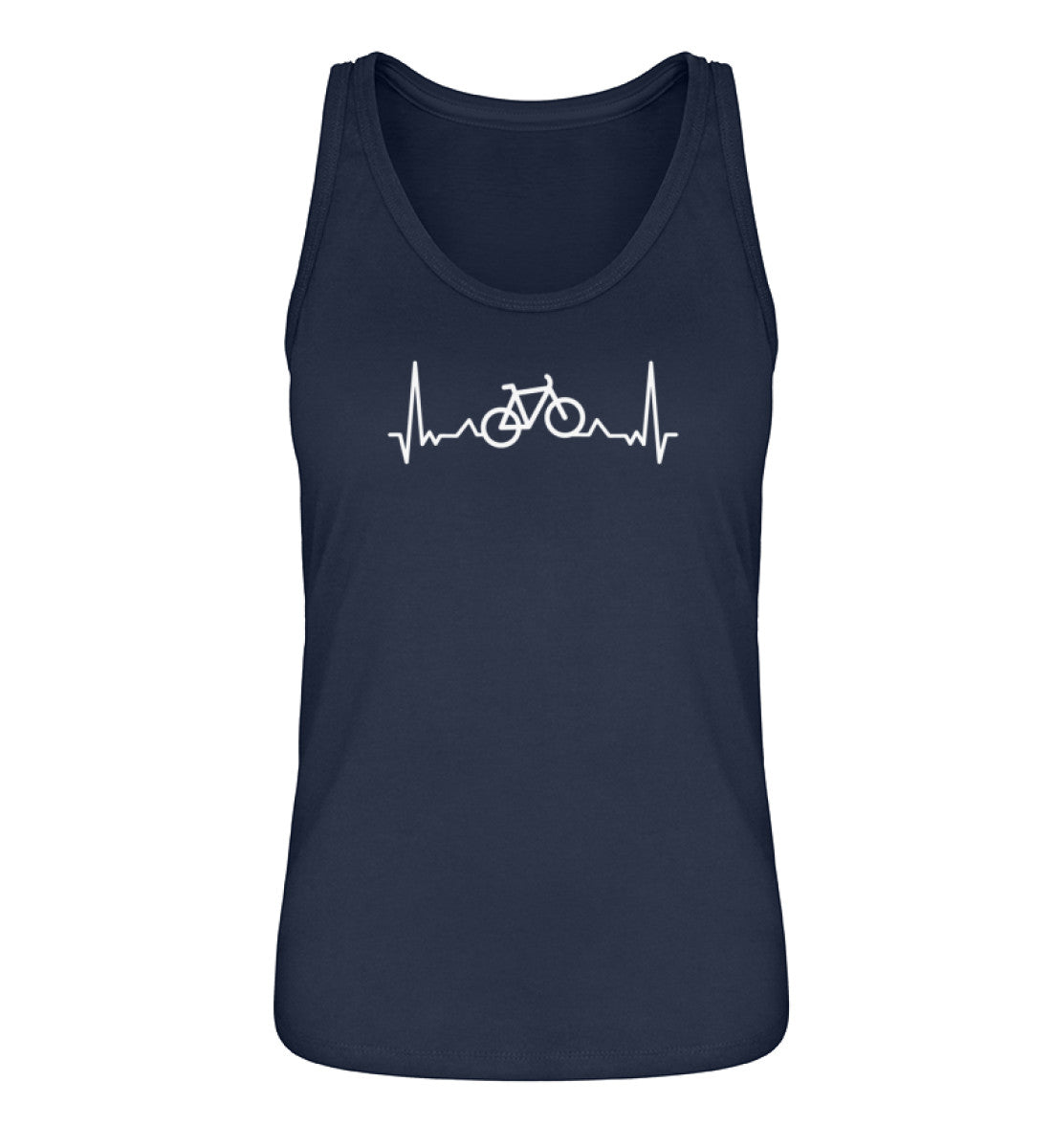 Herzschlag Fahrrad - Damen Organic Tanktop fahrrad Navyblau