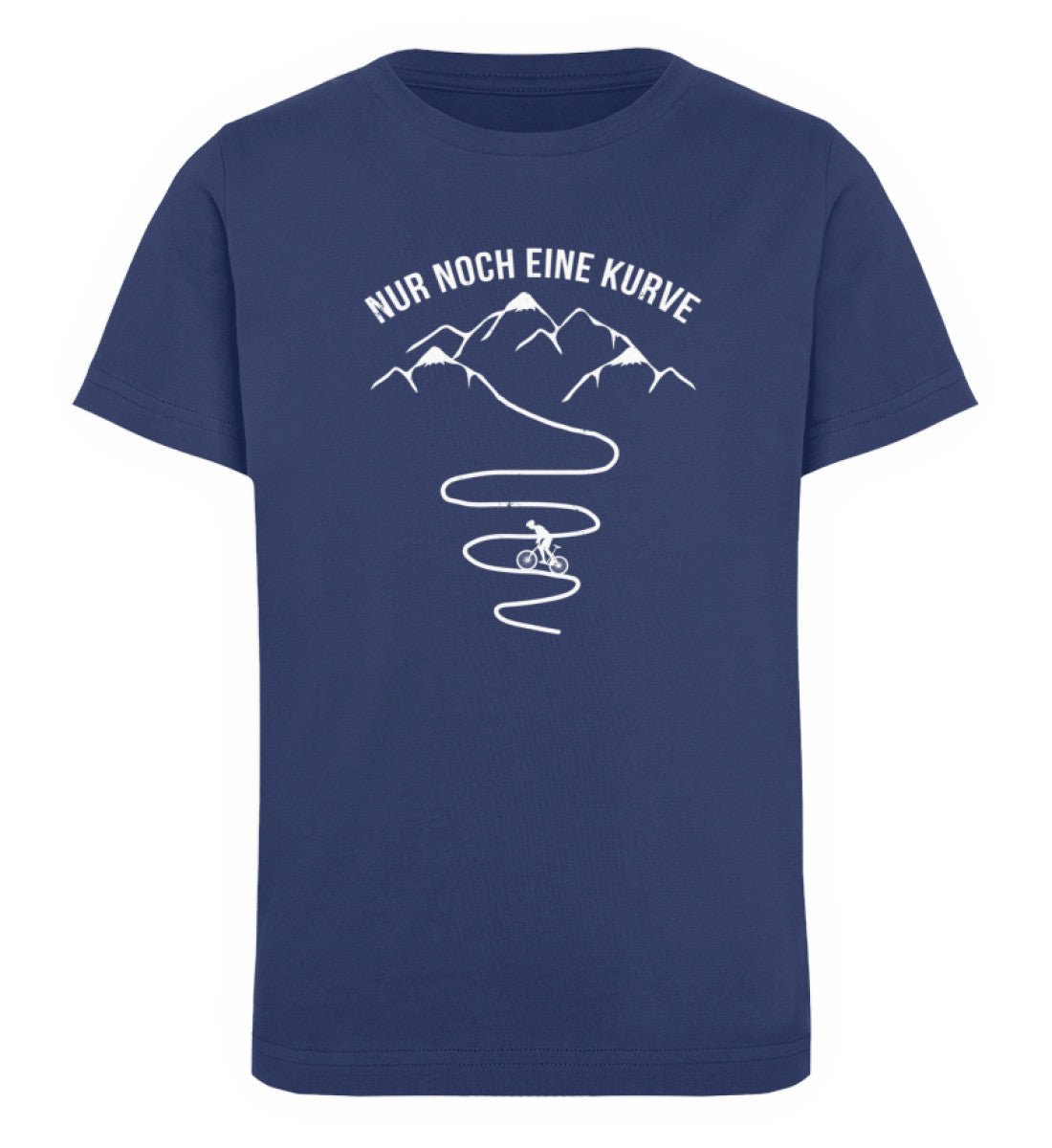 Nur noch eine Kurve und Radfahrer - Kinder Premium Organic T-Shirt fahrrad mountainbike Navyblau