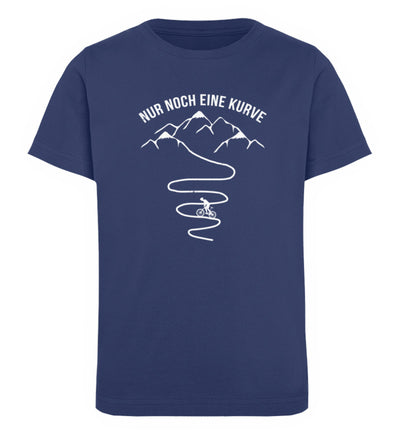 Nur noch eine Kurve und Radfahrer - Kinder Premium Organic T-Shirt fahrrad mountainbike Navyblau