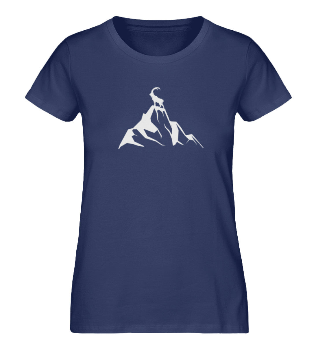 Steinbock am Berg - Damen Organic T-Shirt' berge wandern Navyblau