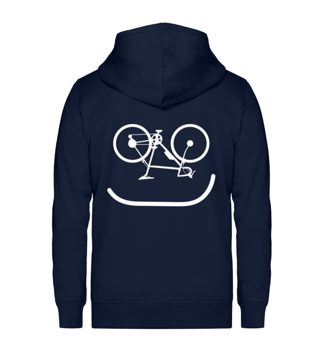 Fahrrad Emoji -Unisex Premium Organic Sweatjacke Navyblau