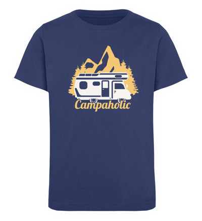 Campaholic. - Kinder Premium Organic T-Shirt camping Navyblau